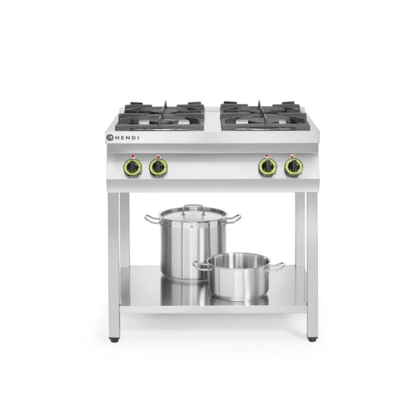 Gasherd Kitchen Line 4-flammig, offener Unterbau