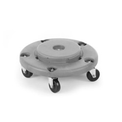 Trolley for round waste bin