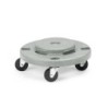 Trolley for round waste bin