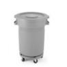 Trolley for round waste bin
