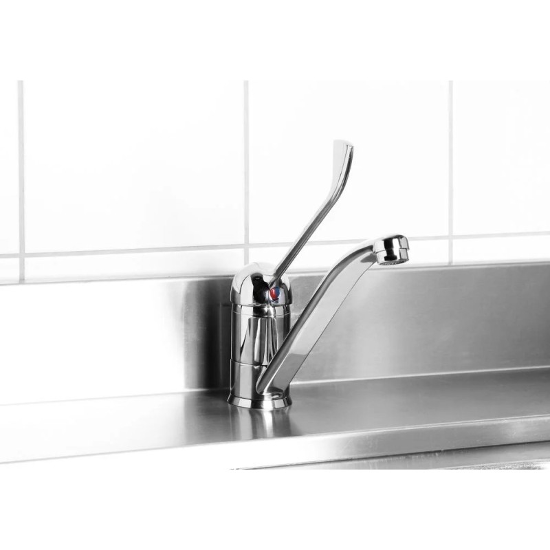 Sink tap with long lever
