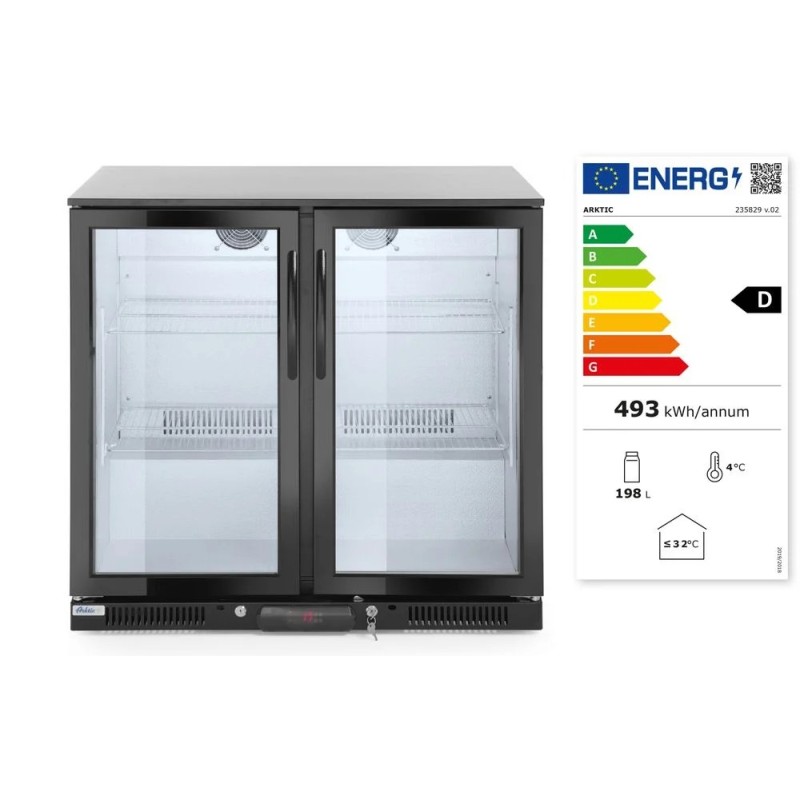 Back bar refrigerator double-door