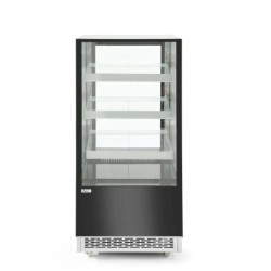 Refrigerated display cabinets with 3 slanted shelves