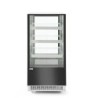 Refrigerated display cabinets with 3 slanted shelves