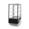Refrigerated display cabinets with 3 slanted shelves