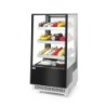 Refrigerated display cabinets with 3 slanted shelves