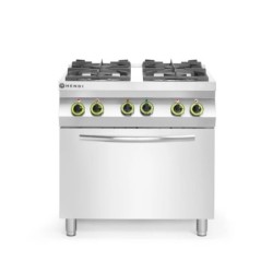Gas cooker 4-burner with convection oven GN 1/1