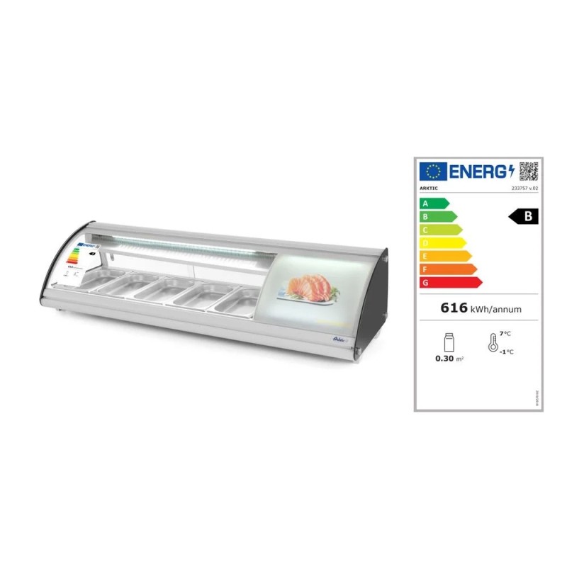Sushi display 5x GN 1/3