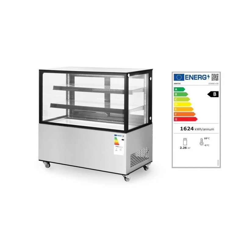 Refrigerated display cabinets with 2 shelves