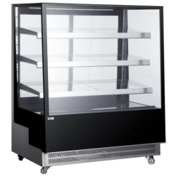 Refrigerated display cabinets with 3 slanted shelves