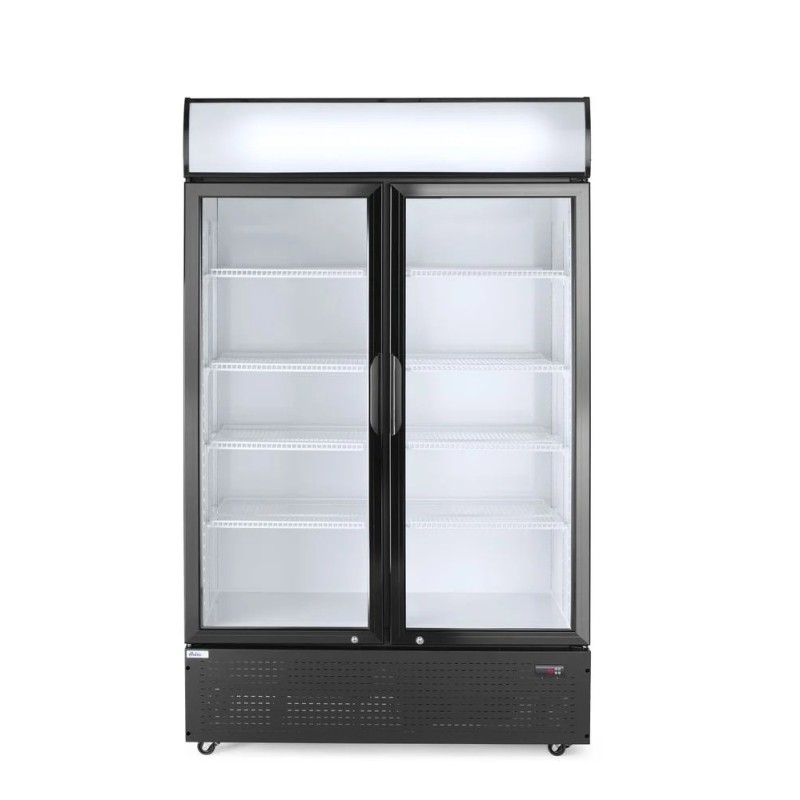 Armoire réfrigérée avec caisson lumineux, double porte