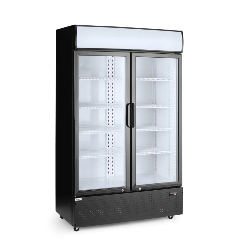 Armoire réfrigérée avec caisson lumineux, double porte