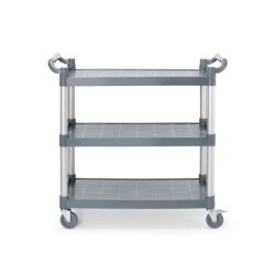 3-shelf polypropylene service cart, large