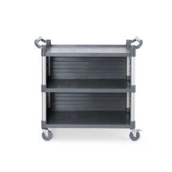 3-shelf polypropylene service cart, large