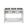 Cuisinière à gaz - 6 feux, support ouvert
