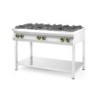 Cuisinière à gaz - 6 feux, support ouvert