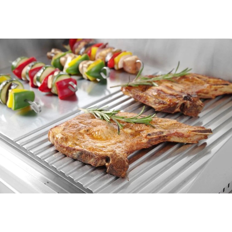 Griddle half ribbed
