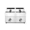 Induktionsfritteuse - mit Ablasshahn 2x8 l