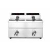 Induktionsfritteuse - mit Ablasshahn 2x8 l