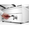 Induktionsfritteuse - mit Ablasshahn 2x8 l