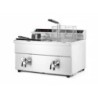 Induktionsfritteuse - mit Ablasshahn 2x8 l
