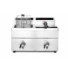 Induktionsfritteuse - mit Ablasshahn 2x8 l