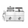 Induktionsfritteuse - mit Ablasshahn 2x8 l