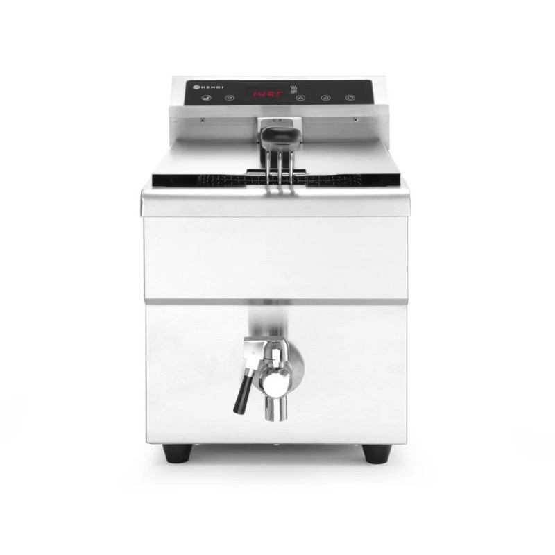 Induktionsfritteuse mit Ablasshahn - 8 l