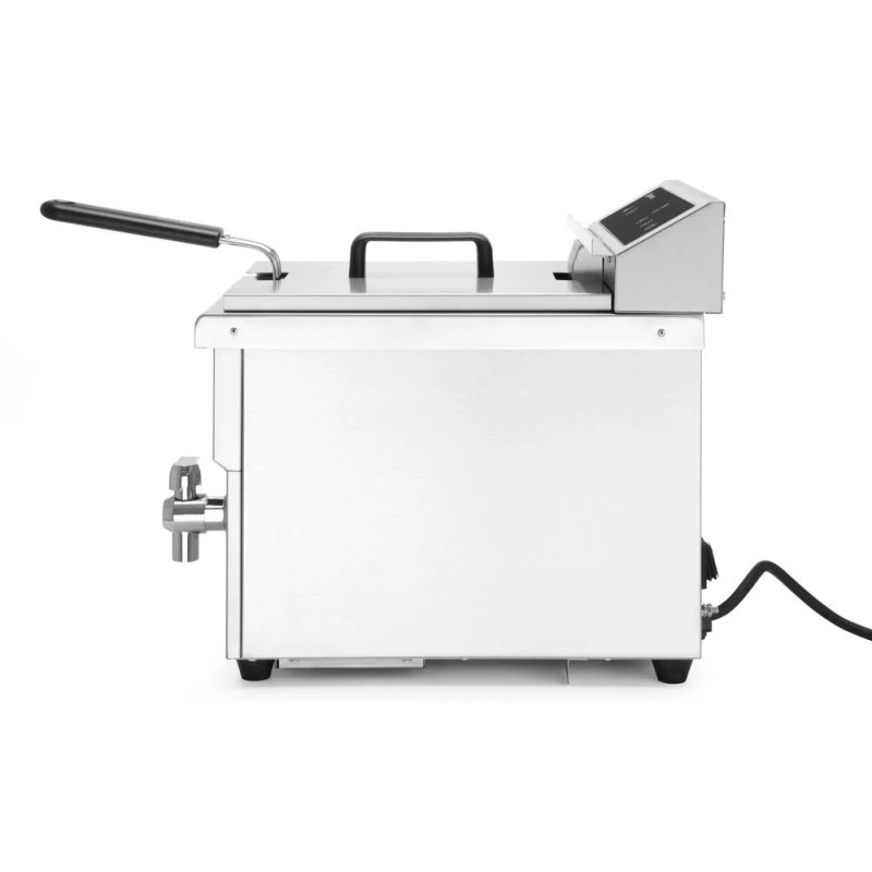 Induktionsfritteuse mit Ablasshahn - 8 l