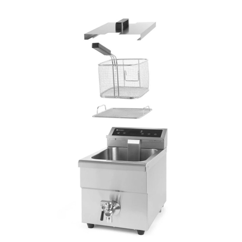 Induktionsfritteuse mit Ablasshahn - 8 l