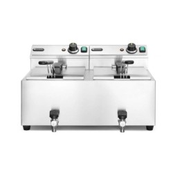 Deep fryer Profi Line with drain tap, 2 × 8 l