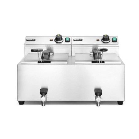 Fritteuse Profi Line mit Ablasshahn, 2×8 l