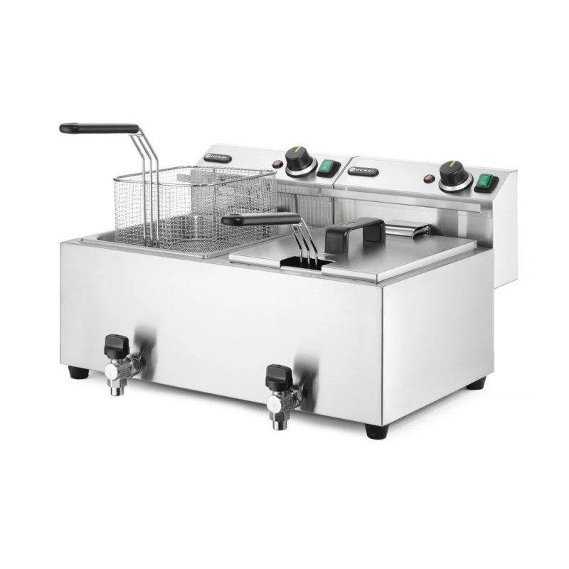 Fritteuse Profi Line mit Ablasshahn, 2×8 l