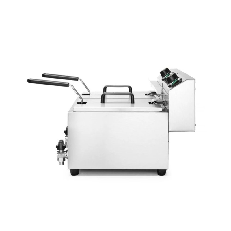 Fritteuse Profi Line mit Ablasshahn, 2×8 l