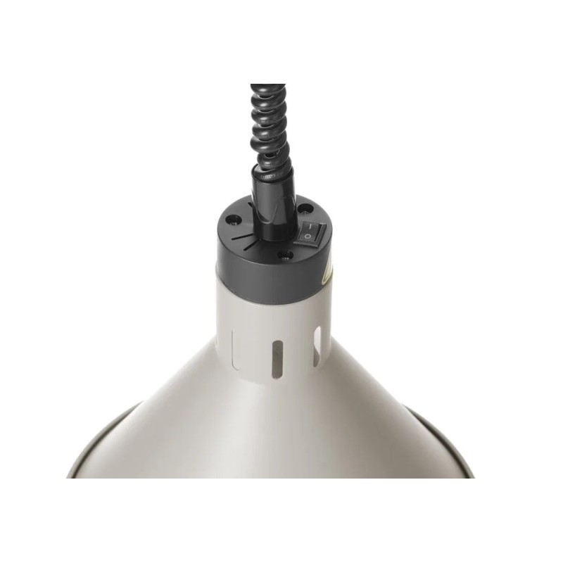 Rise and fall heat lamp conical