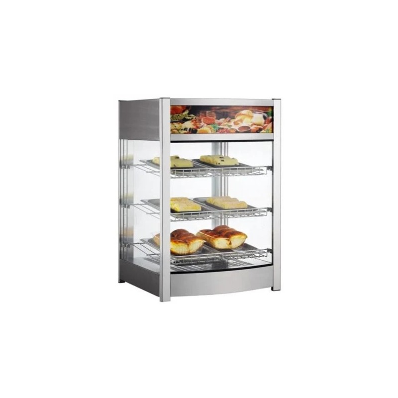 Heated countertop cabinet