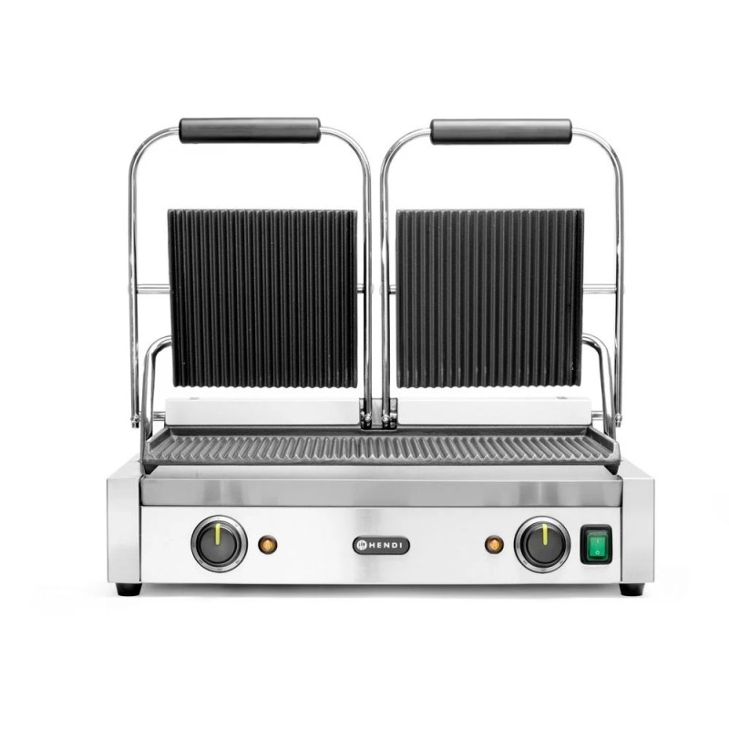 Kontaktgrill - Doppelversion, gerillte Ausführung