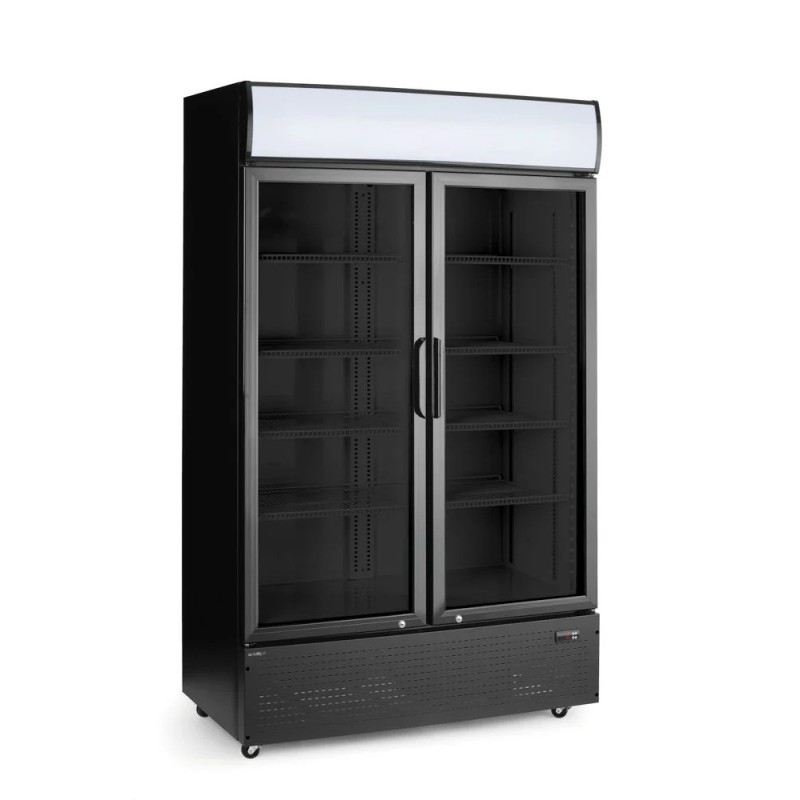 Rückwandkühlschrank mit hinterleuchteter Blende, zweitürig