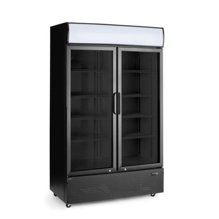 Rückwandkühlschrank mit hinterleuchteter Blende, zweitürig
