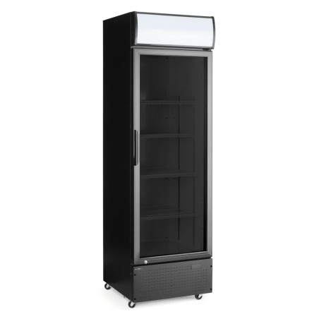 Eintüriger Kühlschrank mit hinterer Bar und hinterleuchteter Blende,