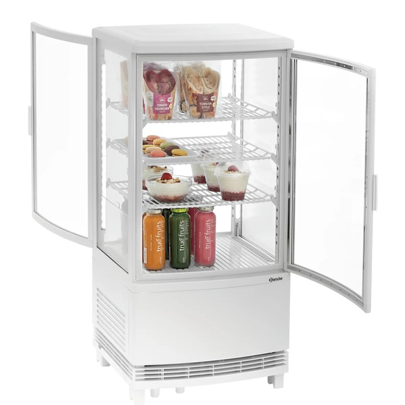 Mini-Kühlvitrine 75L2T weiß