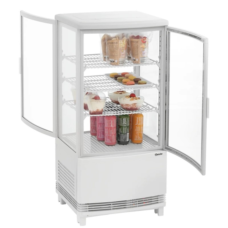Mini-Kühlvitrine 75L2T weiß
